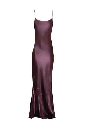 Purple satin viscose long dress THE ANDAMANE | T180130ATNV127721